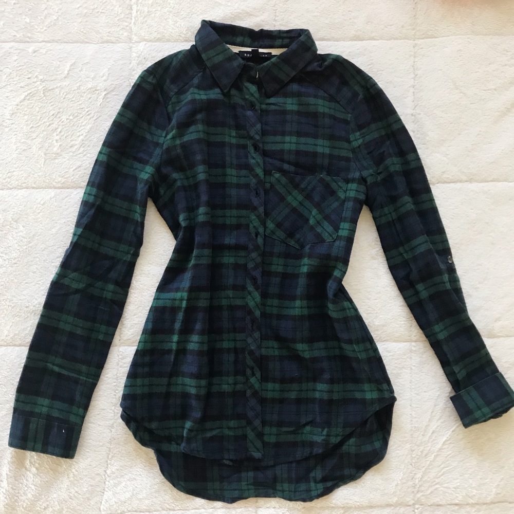 🖤Dark Green Plaid Flannel🖤 - Picture 1 of 3